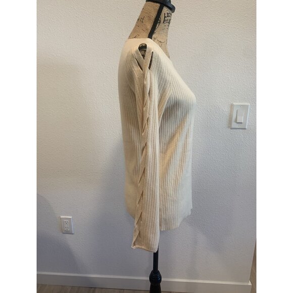 (E-194) Stella + Lorenzo womens sweter size M beige color - Picture 7 of 9